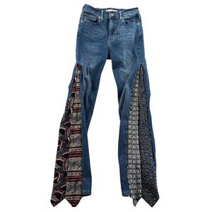 Levis Womens Butterfly Jeans Sizze 28 Mile High Super Skinny Upcycled Hippie Y2K